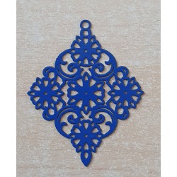 Metall Anhänger Rhombus blau