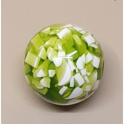 Kunststoff Perlen grün/weiss
