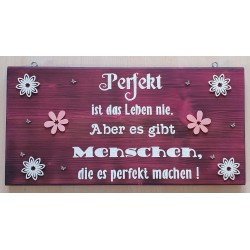 Schild Perfekt/Menschen