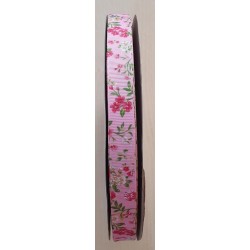 Ripsband Blumen rosa
