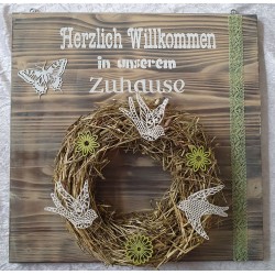 Schild Herzlich Willkommen