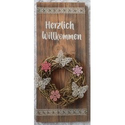 Schild Herzlich Willkommen