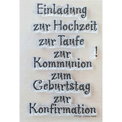 Clear Stamps Einladung.....
