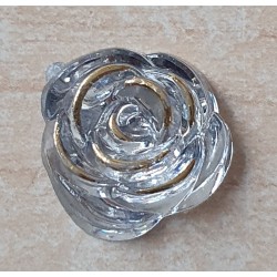 Kunststoff Rose silber/gold