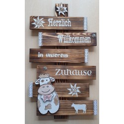 Schild Herzlich.....