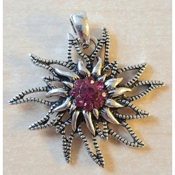 Edelweiss Anhänger pink