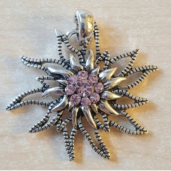 Edelweiss Anhänger flieder