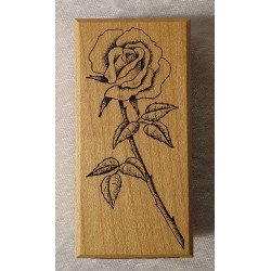 Holz Stempel Rose
