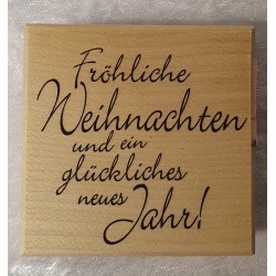 Holz Stempel Fröhliche...