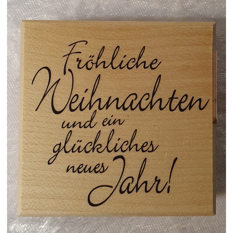 Holz Stempel Fröhliche Weihnachten