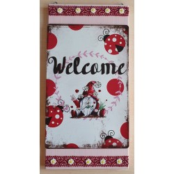 Schild Welcome rot