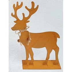 Metall Hirsch in Rostoptik