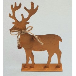 Metall Hirsch in Rostoptik