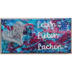 Leinwand Schild Leben.....