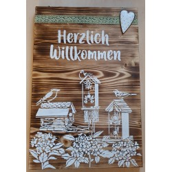 Schild Herzlich Willkommen