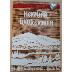 Schild Herzlich Willkommen