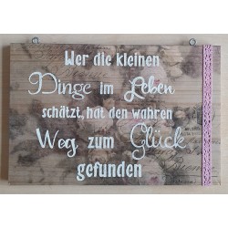 Schild Glück....