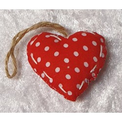 Stoff Herz mit Punkte