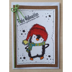 Weihnachtskarte Pinguin...
