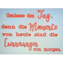 Schablone Genieße den Tag