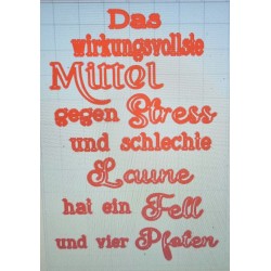 Schablone Mittel gegen Stess