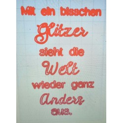 Schablone Glitzer