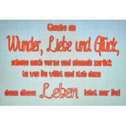 Schablone Wunder, Liebe, Glück