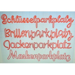 Schablone Schlüsselparkplatz