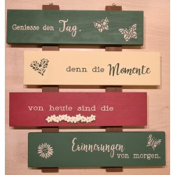 Schild Geniesse den Tag