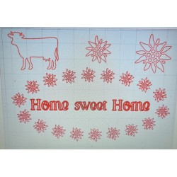 Schablone Home sweet Home