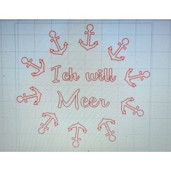 Schablone Ich will Meer
