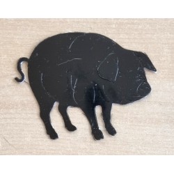 Vinylmotiv Schwein schwarz