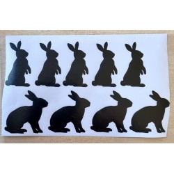 Vinylmotiv Kaninchen schwarz