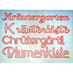 Schablone Kräutergarten