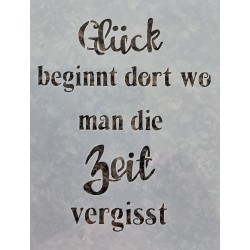 Schablone Glück beginnt....