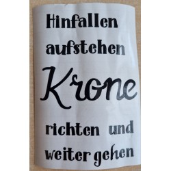 Vinyl Schrift Krone...