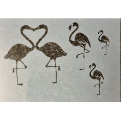 Schablone Flamingos