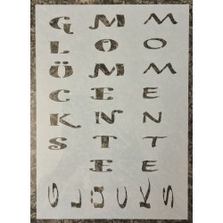 Schablone Glücksmomente