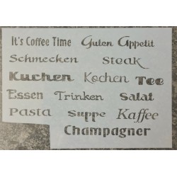 Schablone diverse Wörter...