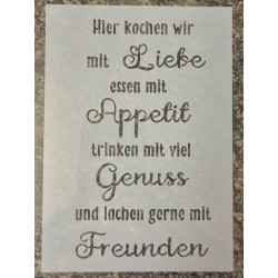 Schablone Liebe/Appetit