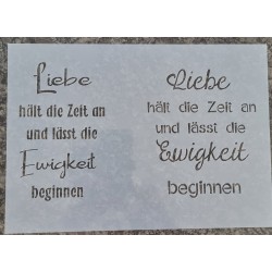 Schablone Liebe/Ewigkeit