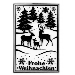 Prägeschablone Hirsch/Wald