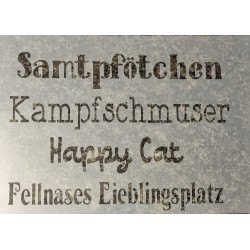Schablone Samtpfötchen