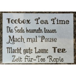 Schablone Teebox