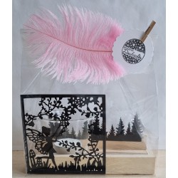 Teelicht Holz/Glas  Elfe