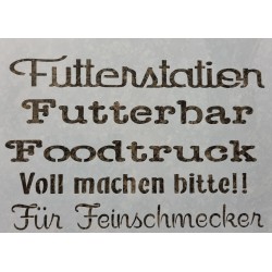 Schablone Futterstation