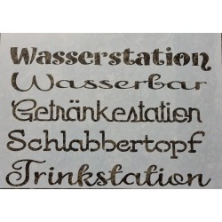 Schablone Wasserstation