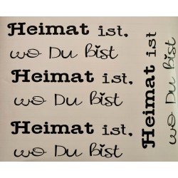 Vinyl Schrift Heimat........
