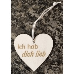 Holz Herz Ich hab dich lieb...