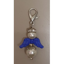 Perlen-Engel weiss/blau